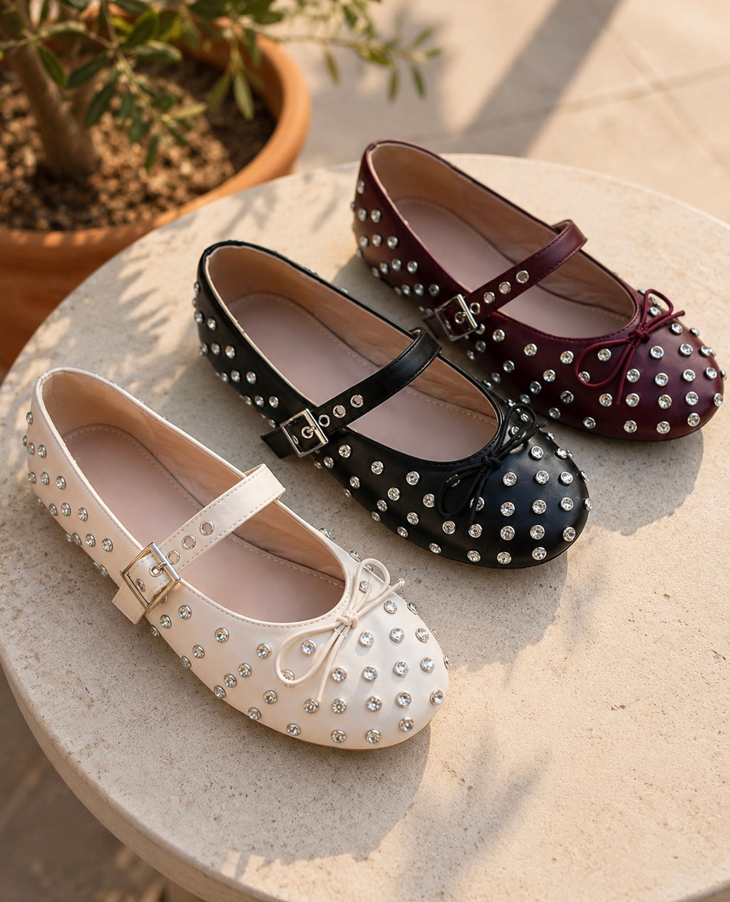 Ballerines à strass