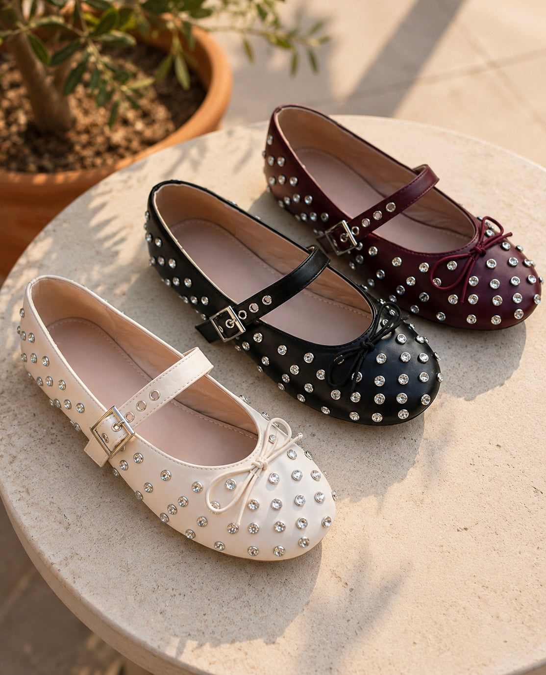 Ballerines à strass